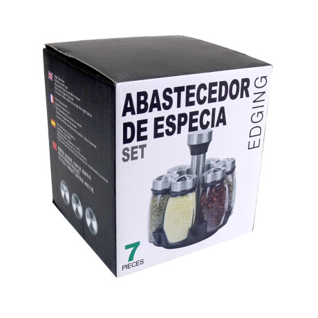 ESPECIERO METAL CON 6 FRASCO VIDRIO ESPECIERO METAL CON 6 FRASCO VIDRIO