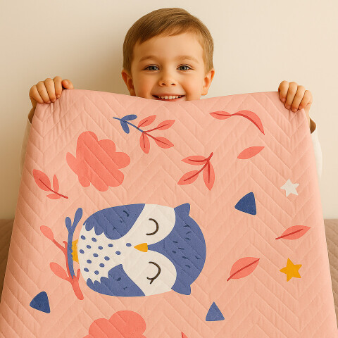 Juego De Sabanas 1 Plaza Toque Algodón Sommier Infantil - Búho Juego De Sabanas 1 Plaza Toque Algodón Sommier Infantil - Búho