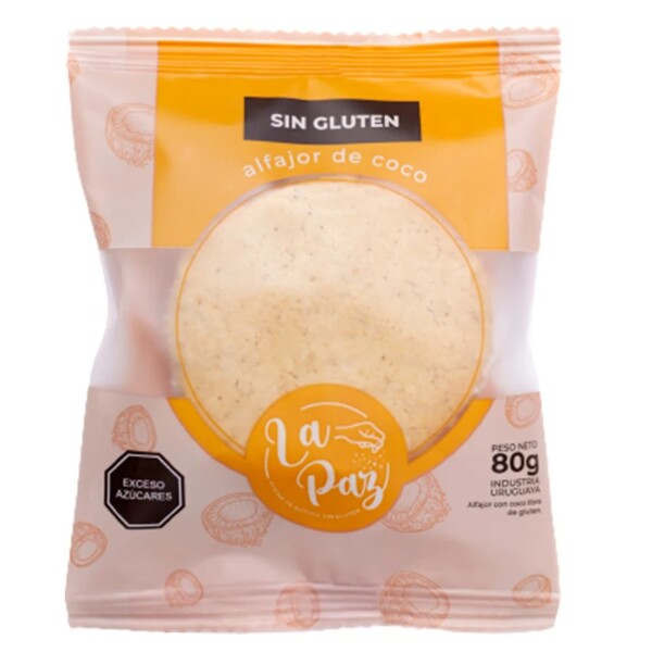 Alfajor de coco La Paz sin Gluten 80g Alfajor de coco La Paz sin Gluten 80g