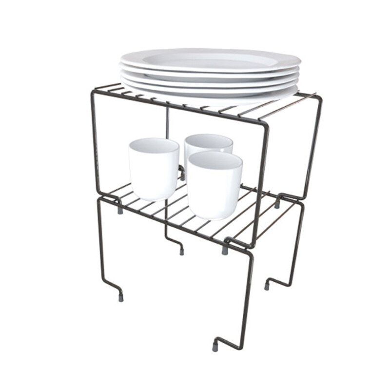 Estante organizador apilable NEGRO