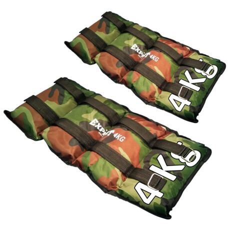 Par Tobi Pesas 4Kg Expert Tobilleras Muñequeras Fitness Running C/ Doble Velcro Verde