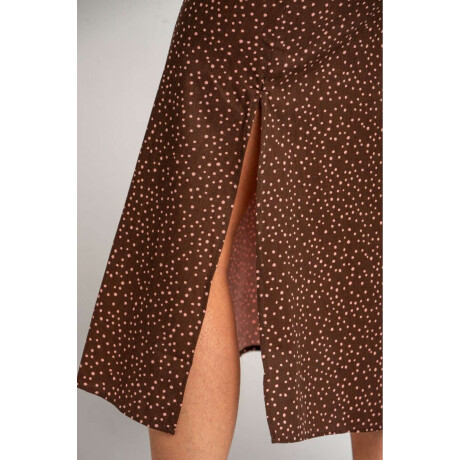 Falda Lunares Marron