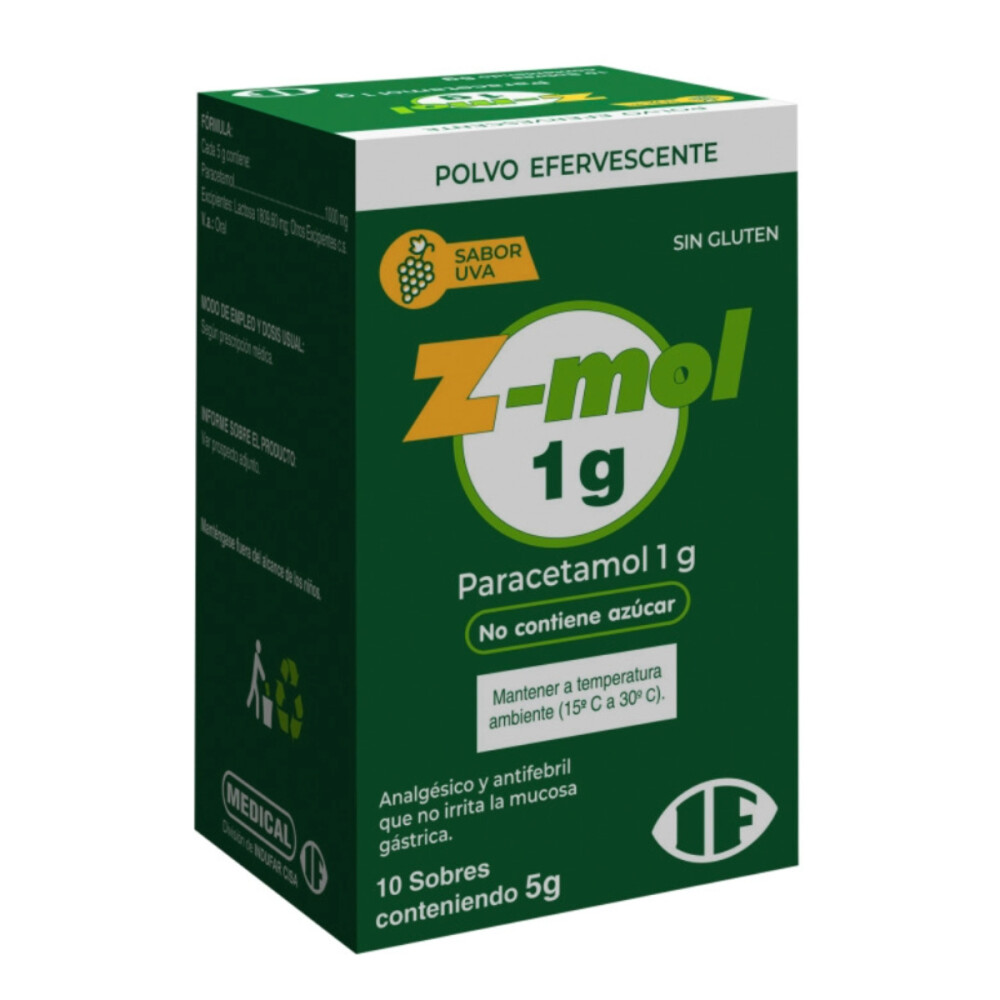 Z-MOL 1 G. PVO. EFERVESC. CJ X 10 SOBRES única