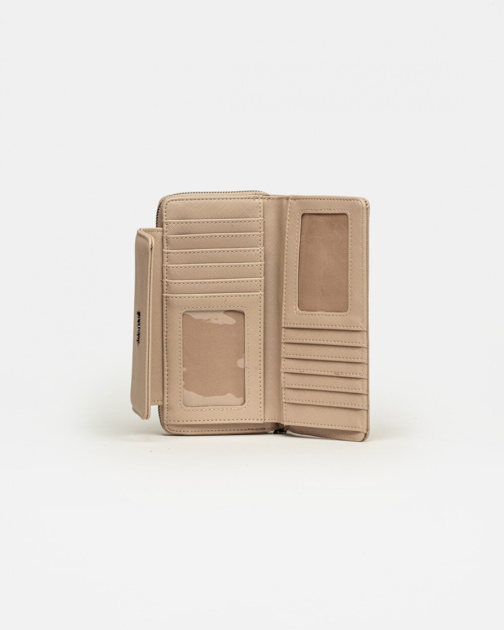 Billetera Hadley en efecto cuero Natural