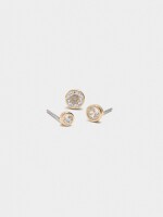 Set De Pendientes De Circonitas dorado
