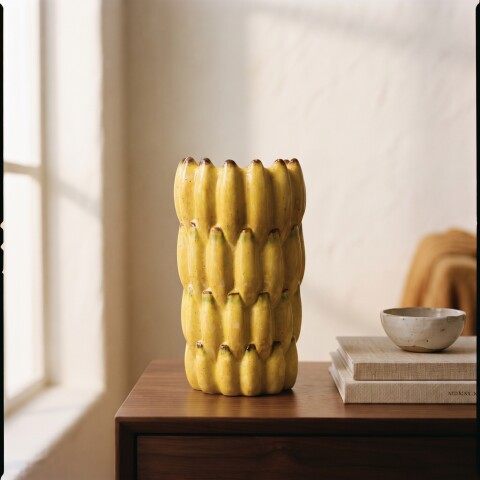 Florero de cerámica bananas Florero de cerámica bananas