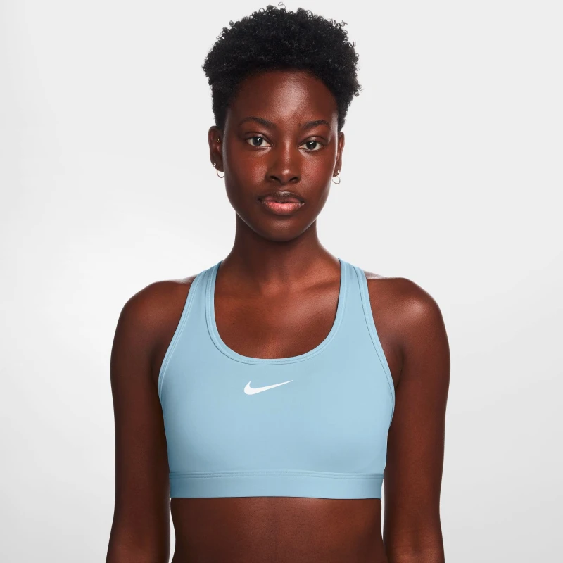 Top Nike Dri-Fit Swsh Med Spt de Mujer Azul