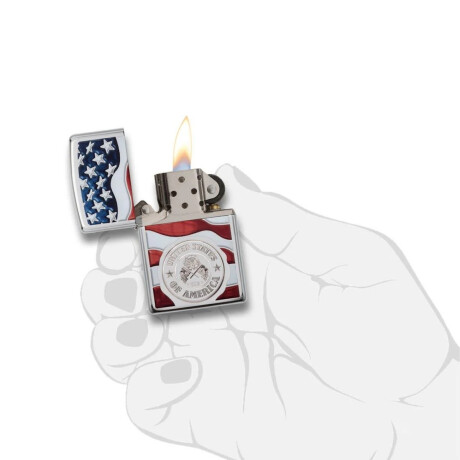 Encendedor Zippo American Stamp on Flag - 29395 Encendedor Zippo American Stamp on Flag - 29395