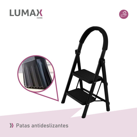 Escalera Tijera 2 Escalones De plastico Negro