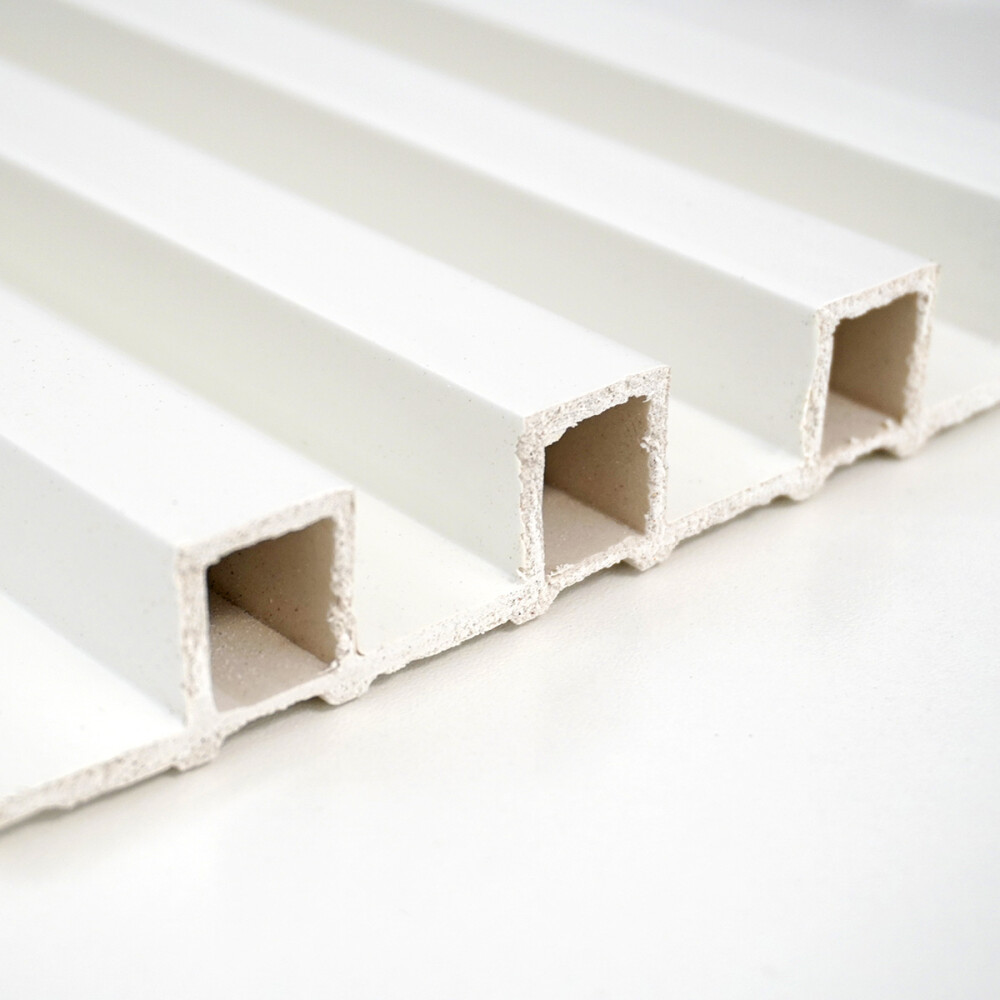 REVESTIMIENTO WPC INTERIOR HABITARE MODELO WHITE 85030-02B2 / 2900X160X24mm Revestimiento Wpc Interior Habitare Modelo White 85030-02b2 / 2900x160x24mm