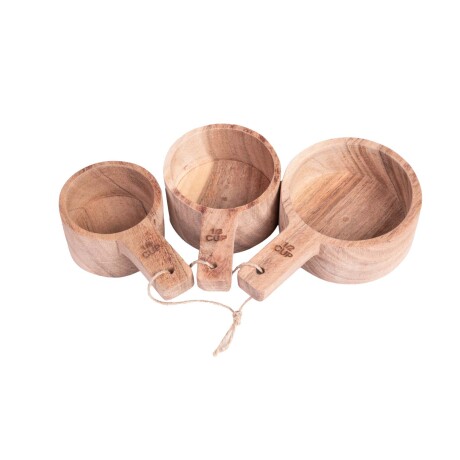 SET TAZAS MEDIDORAS MADERA-ACACIA NATURAL-BEIGE 8554