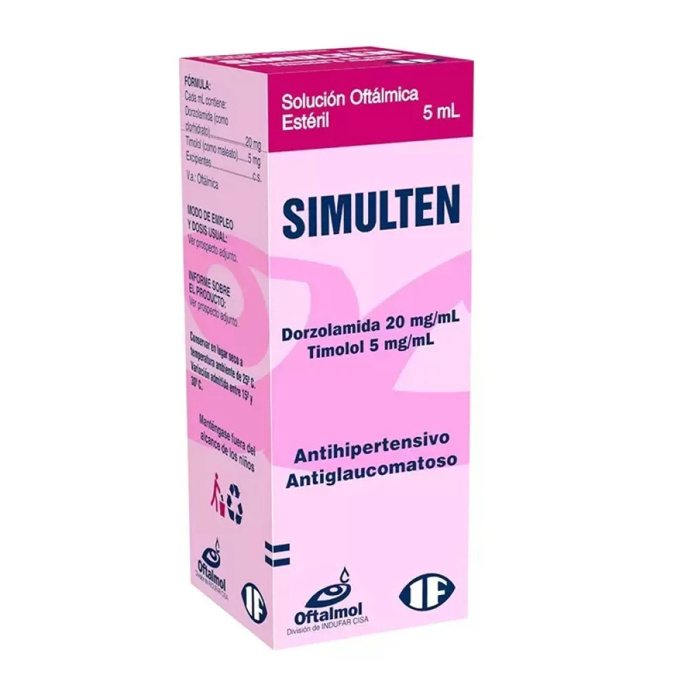 SIMULTEN SOL. OFTALM. FR. X 5 ML.
