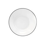 PLATO HONDO D23CM BLANCO C/BORDE NEGRO PORCELANA PLATO HONDO D23CM BLANCO C/BORDE NEGRO PORCELANA
