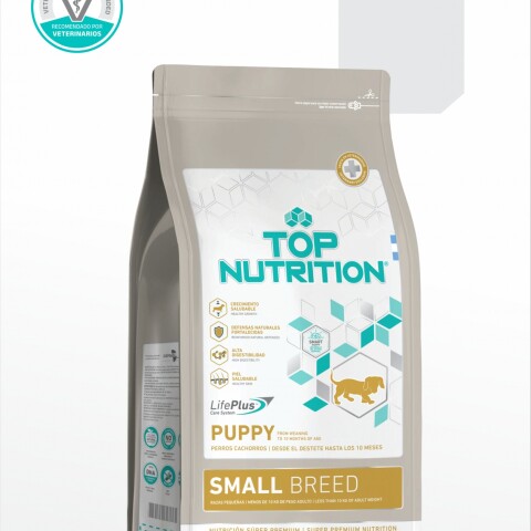 TOP NUTRITION PERROS CACHORROS RAZAS PEQUEÑAS X 3 KG Top Nutrition Perros Cachorros Razas Pequeñas X 3 Kg