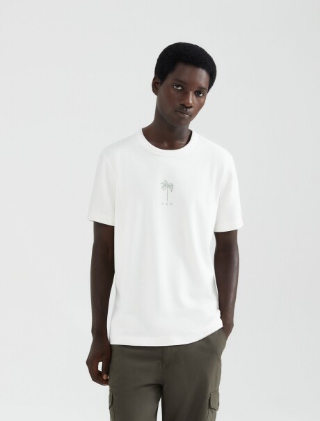 CAMISETA CON ESTAMPADO BEIGE