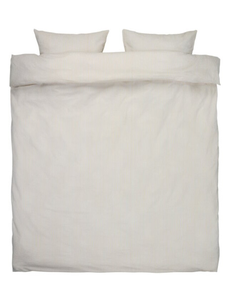 Juego de funda nórdica STINNE Seersucker KING blanco/latte Juego de funda nórdica STINNE Seersucker KING blanco/latte