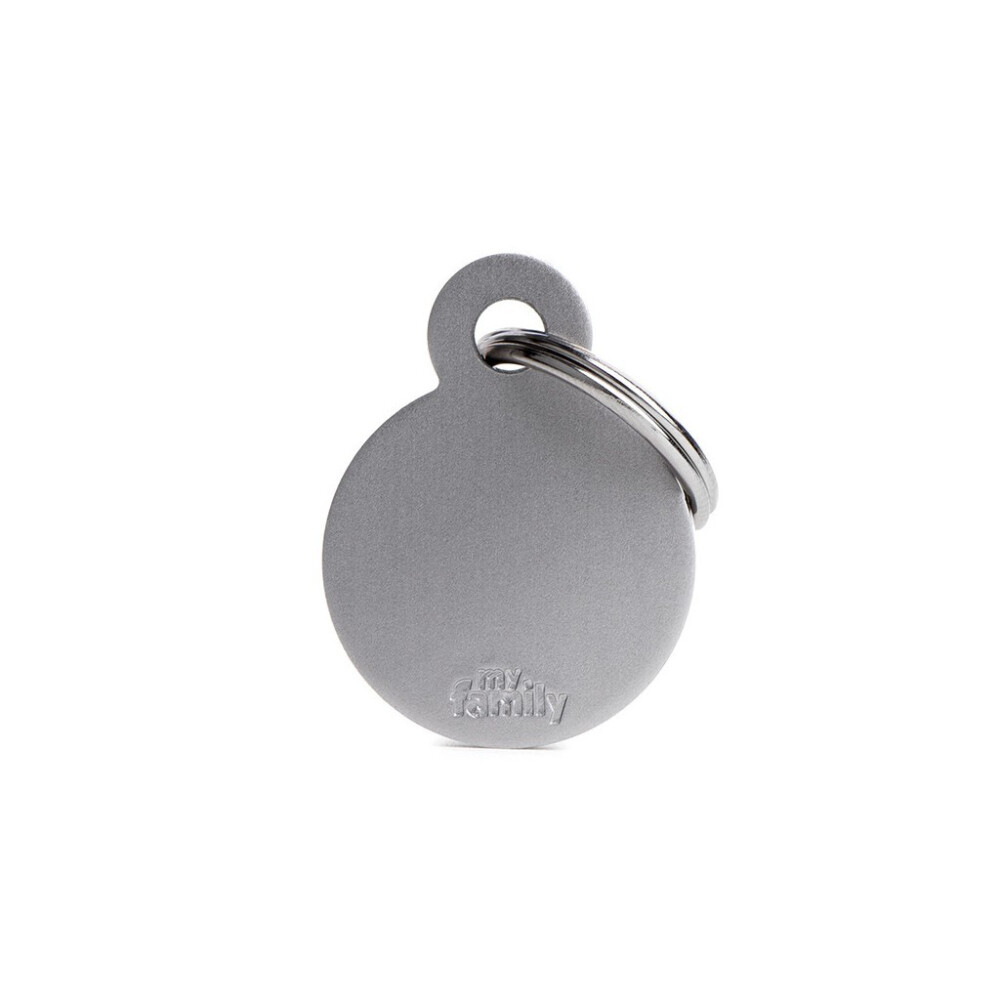CHAPA PARA COLLAR MY FAMILY CÍRCULO PEQUEÑO GRIS CHAPA PARA COLLAR MY FAMILY CÍRCULO PEQUEÑO GRIS