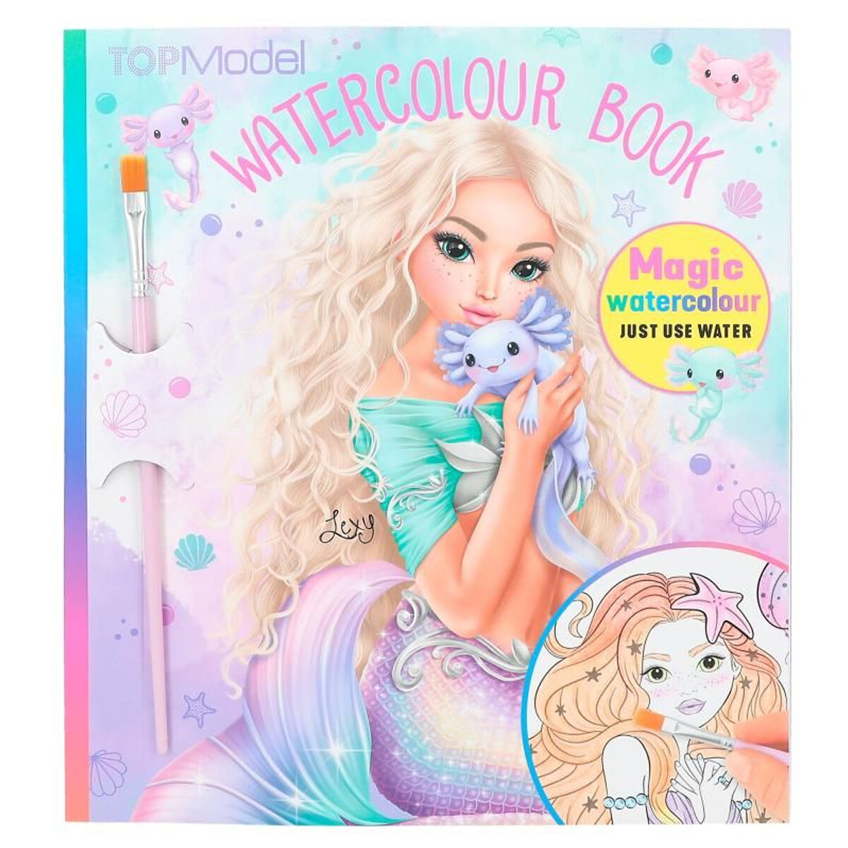 Libro de acuarelas Magic Mermaid Top Model 