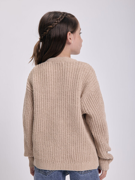 Saco tejido fantasía Beige
