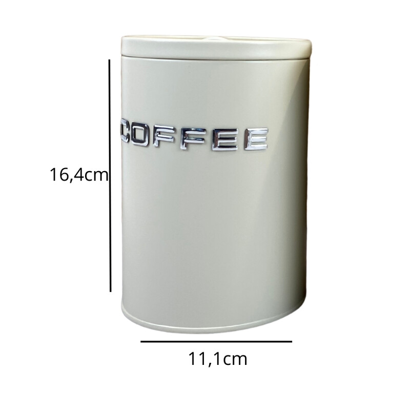 Set de 3 Recipientes AZU/TÉ/CAFÉ con asa 11x16cm BEIGE