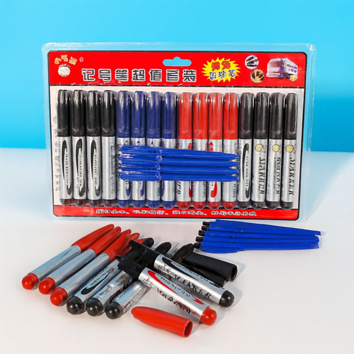 Set de 16 marcadores con 4 biromes - Set De 16 Marcadores Con 4 Biromes 