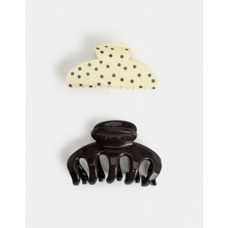 Set De Broches Combinacion Bicolor