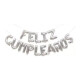 Globo Letras Inflables Feliz Cumpleaños Plateado
