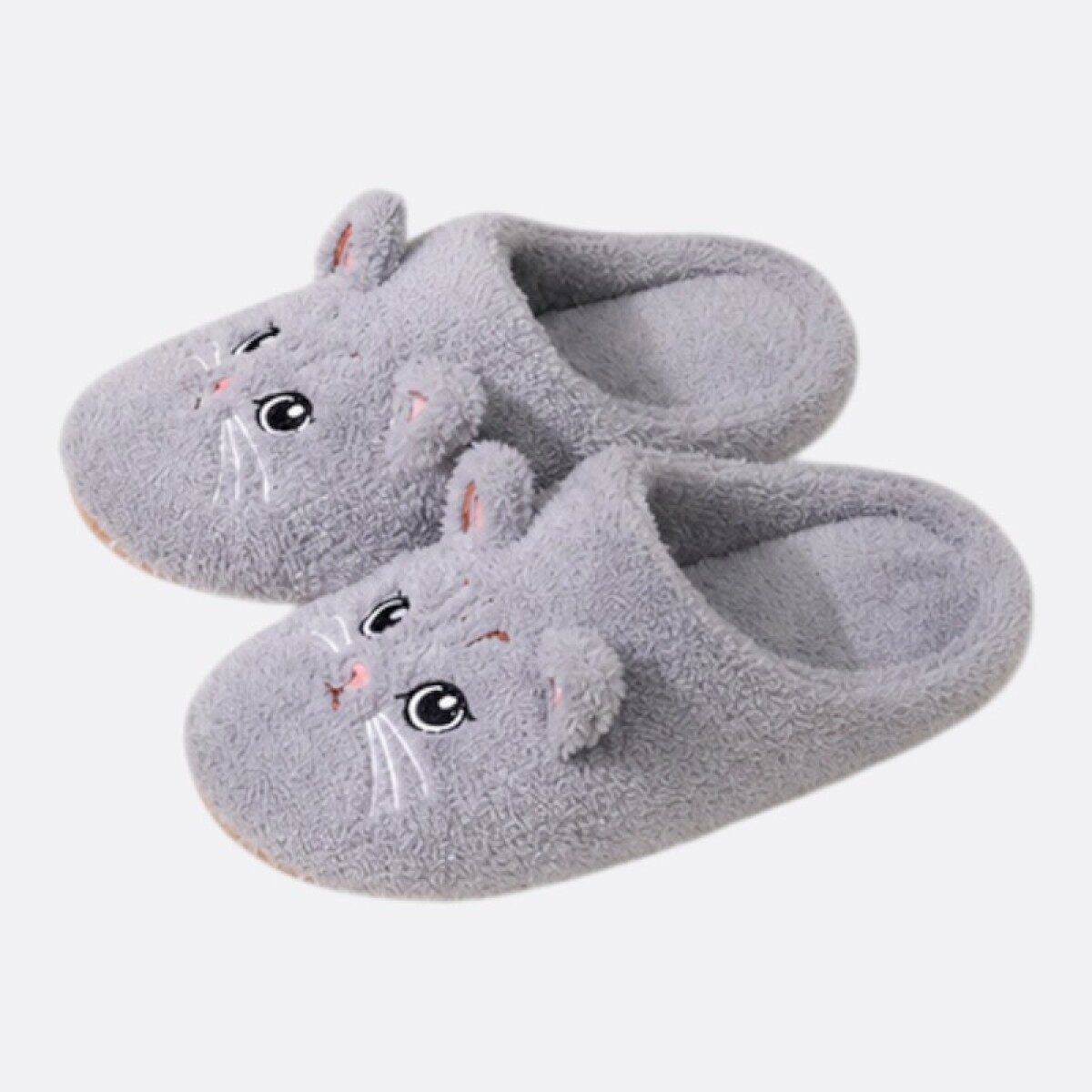 Pantuflas Gatito Varios Colores - Gris 