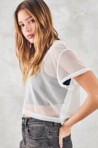 Remera Tul Blanco