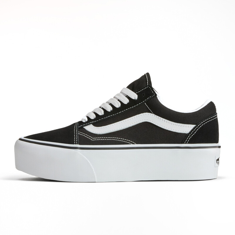Championes Vans Plataforma UA Old Skool Stackform de Mujer - VN0A7Q5M6BT Negro-blanco