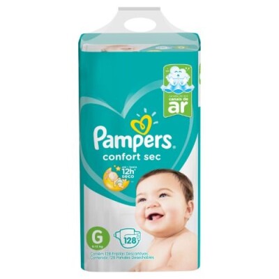 Pañales Pampers Confort Sec Talle G 128 Uds. Pañales Pampers Confort Sec Talle G 128 Uds.