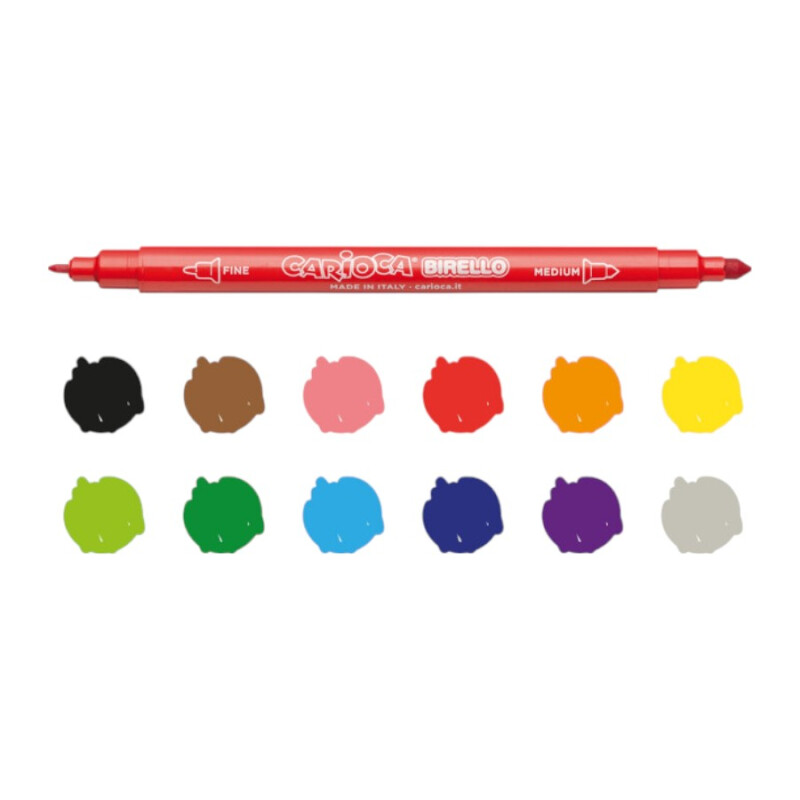 Marcadores Doble Punta x12 Carioca Marcadores Doble Punta x12 Carioca