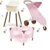Set lullaby para muñeca coche, silla de comer y practicuna Set lullaby para muñeca coche, silla de comer y practicuna