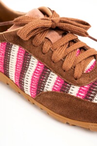 Zapatillas Retro Rayas Rosa