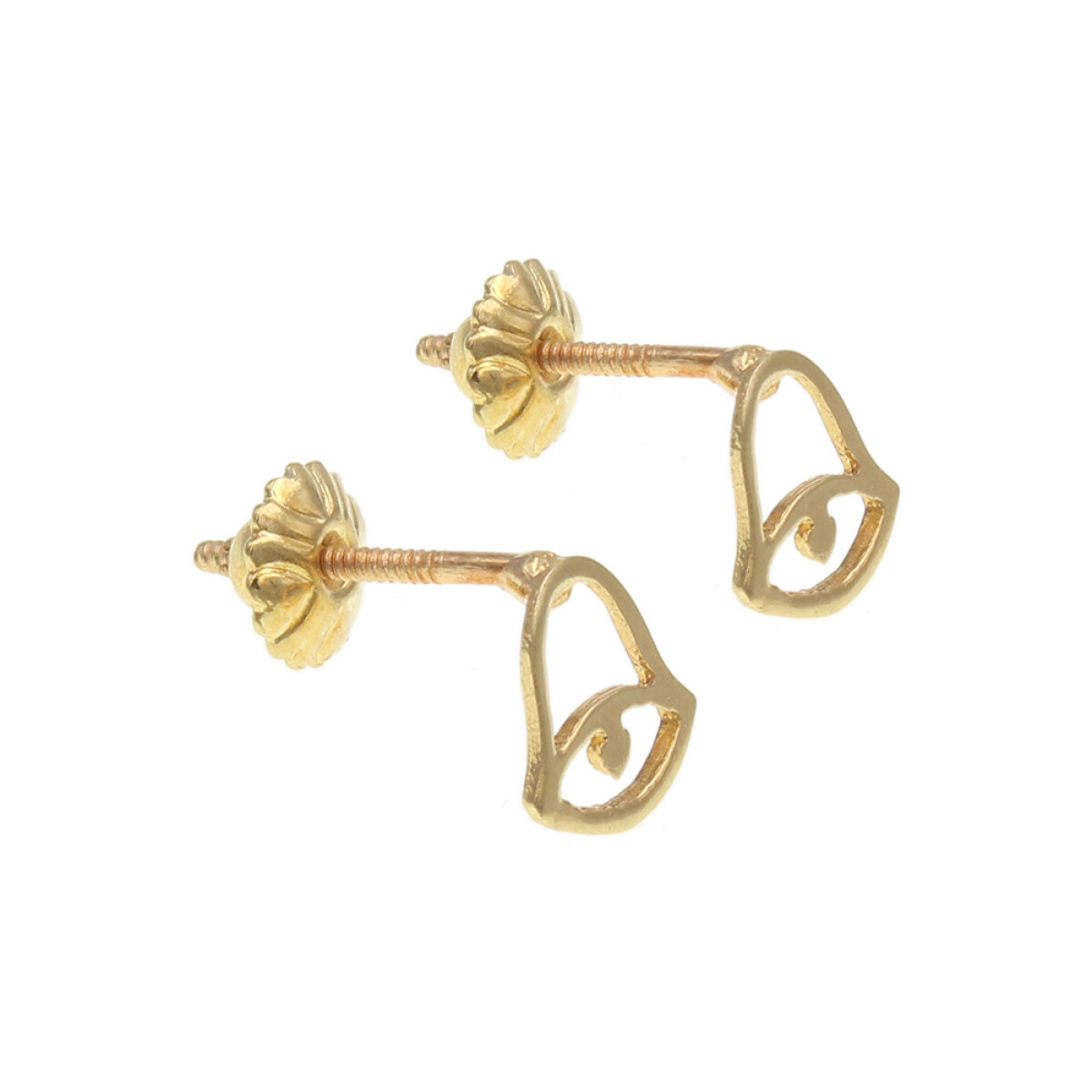 Caravanas Campanitas de oro amarillo 18k 