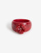Brazaletes Acrilico Brazalete Flor Resina - Dorado