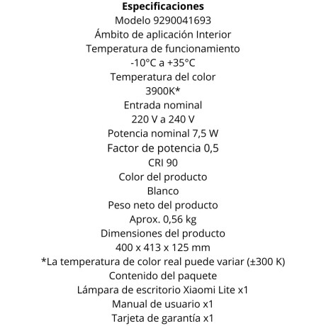 Lámpara de escritorio Xiaomi V01