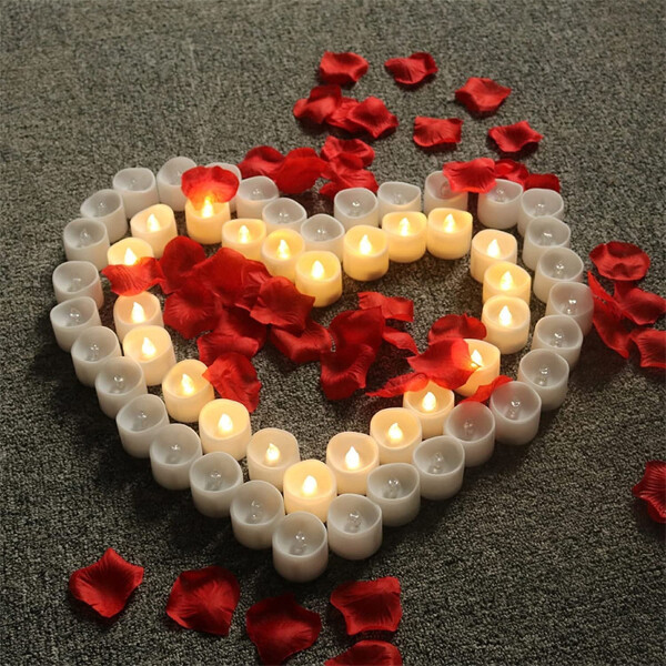 Velas Velitas Luz Led Pila Pack 24 Unidades Decorativo Variante Cálidas 2