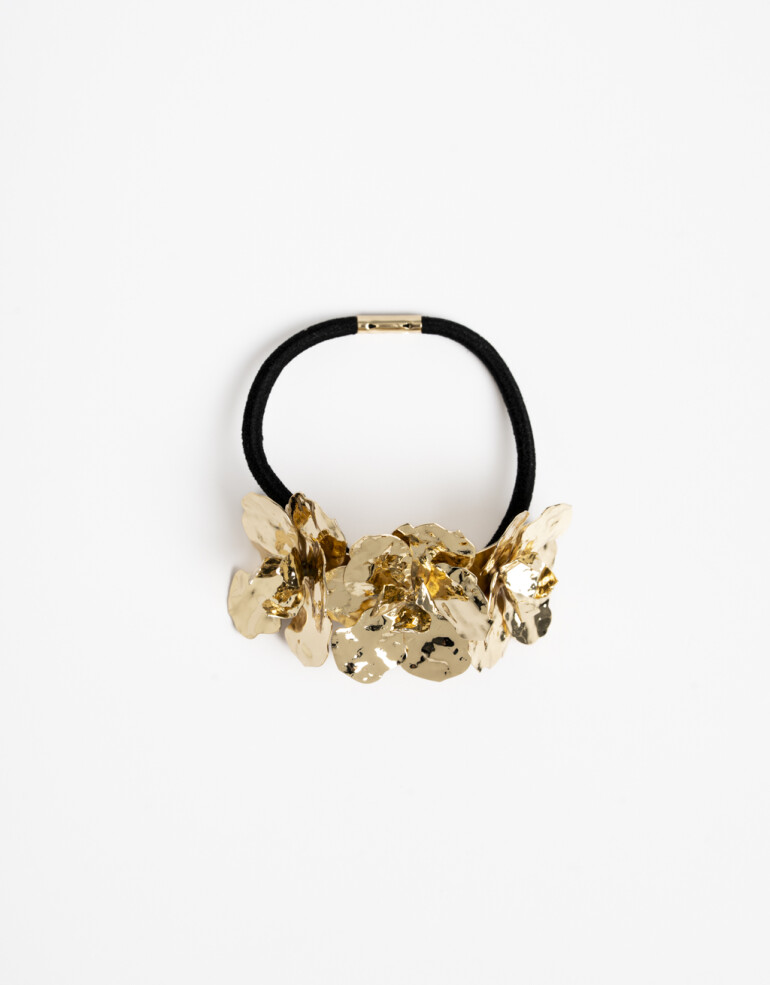 Gomitas Elásticas Metal Gomita Elástica Cuff Botánico - Dorado