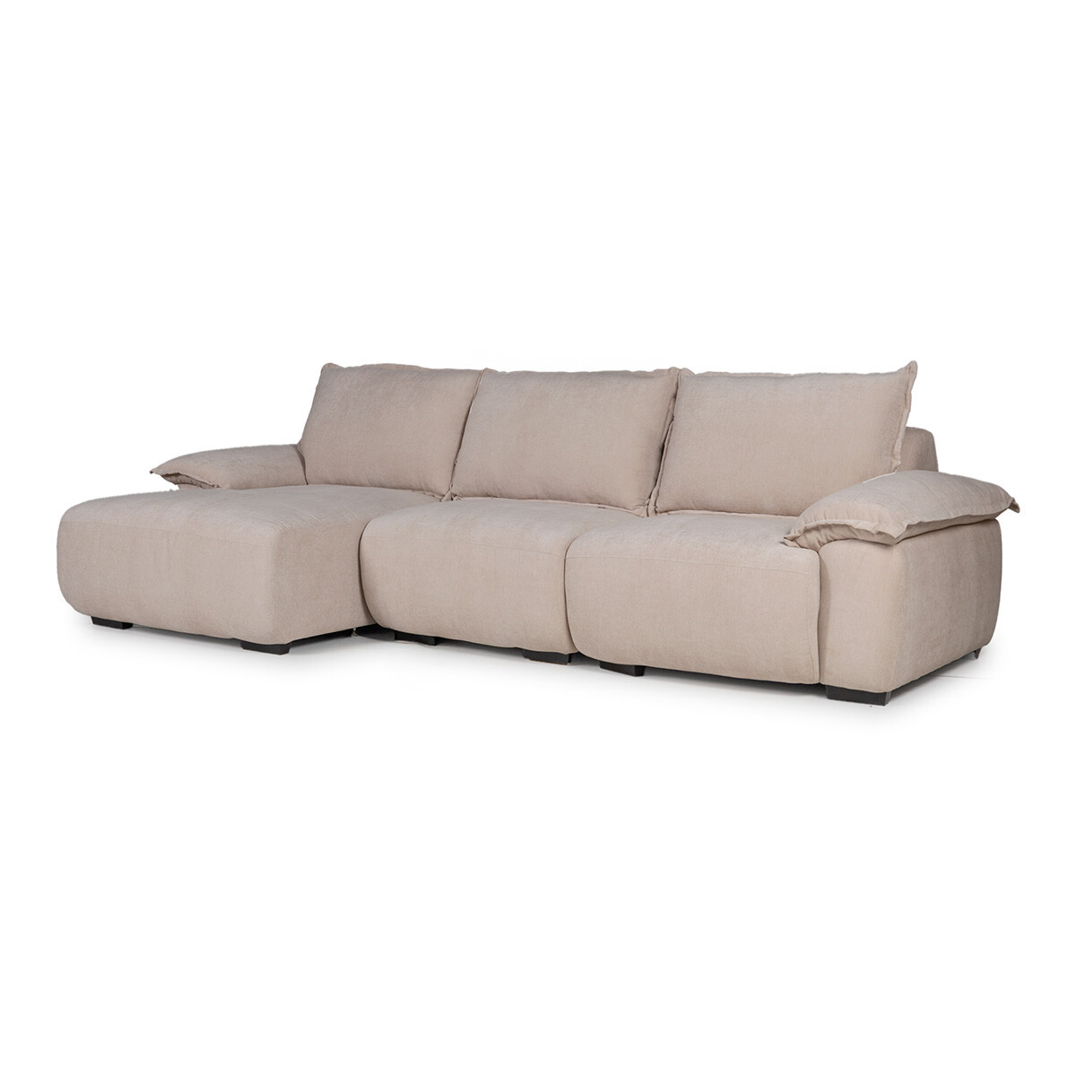 Rinconera Santorini - Tela Microfibra - Chaise izquierdo - 12072 (Beige) 