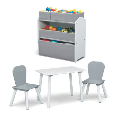 Set juego de mesa y organizador infantil Gris
