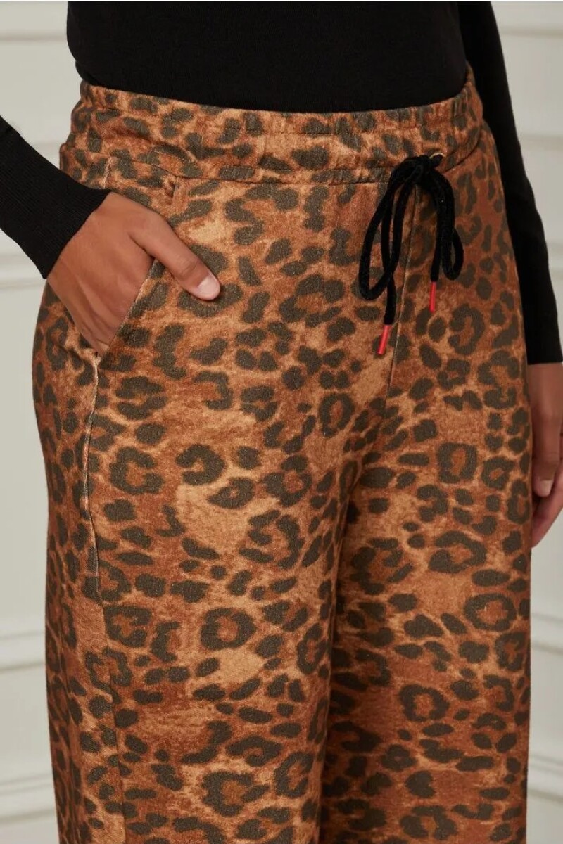 Pantalón recto Leopardo