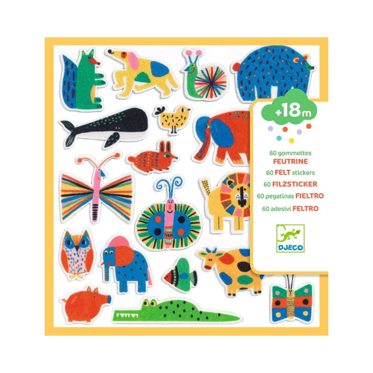 Set x 60 stickers suaves y grandes - Animals 