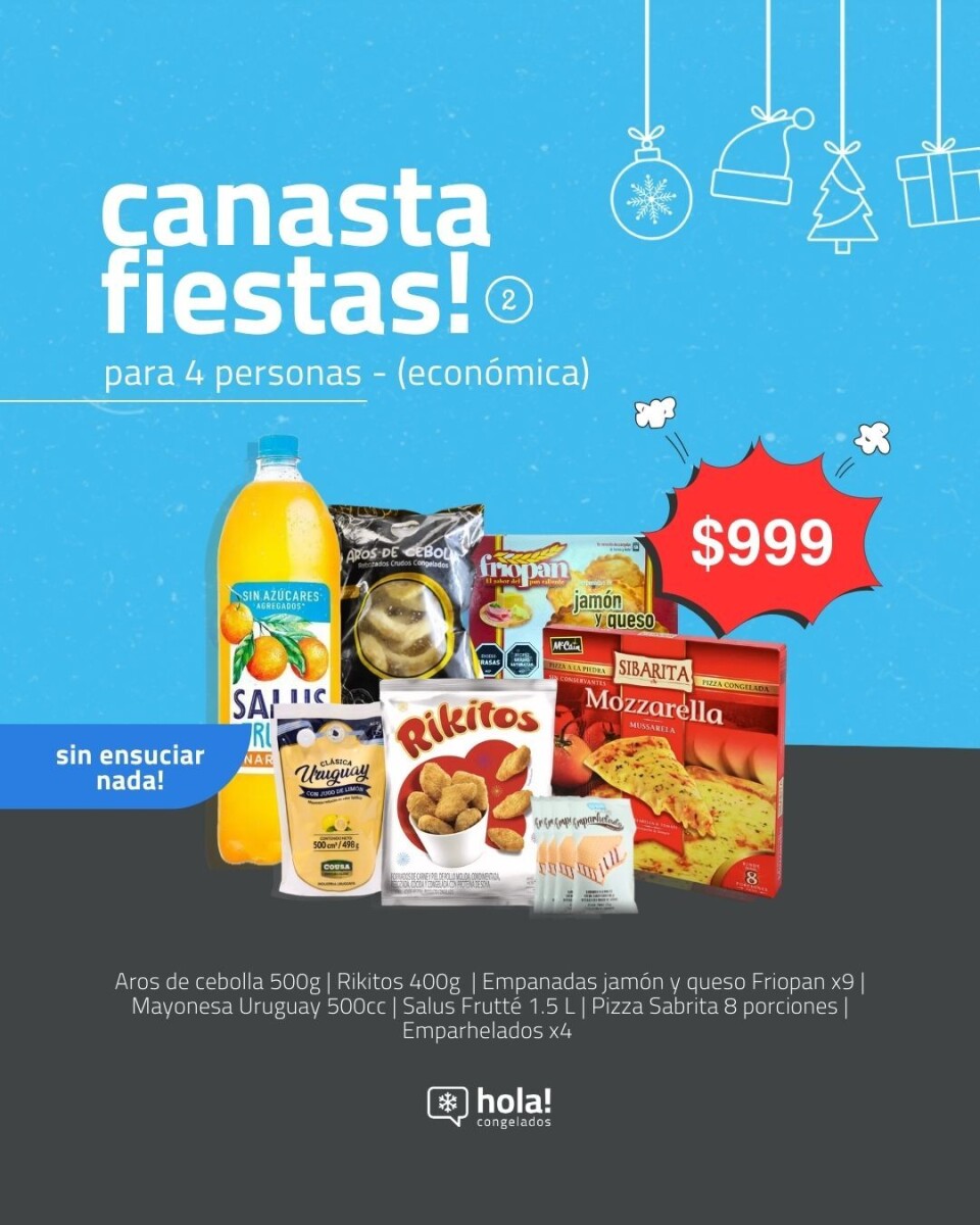 CANASTA FAMILIAR ECONOMICA PARA 4 PERSONAS 