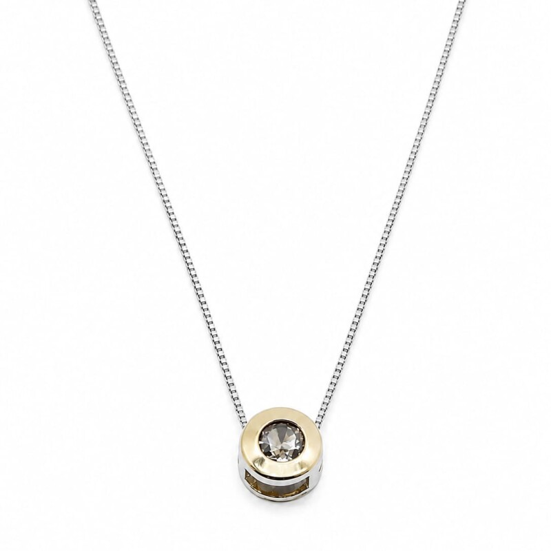 Conjunto cadena colgante punto de luz plata y oro Conjunto cadena colgante punto de luz plata y oro