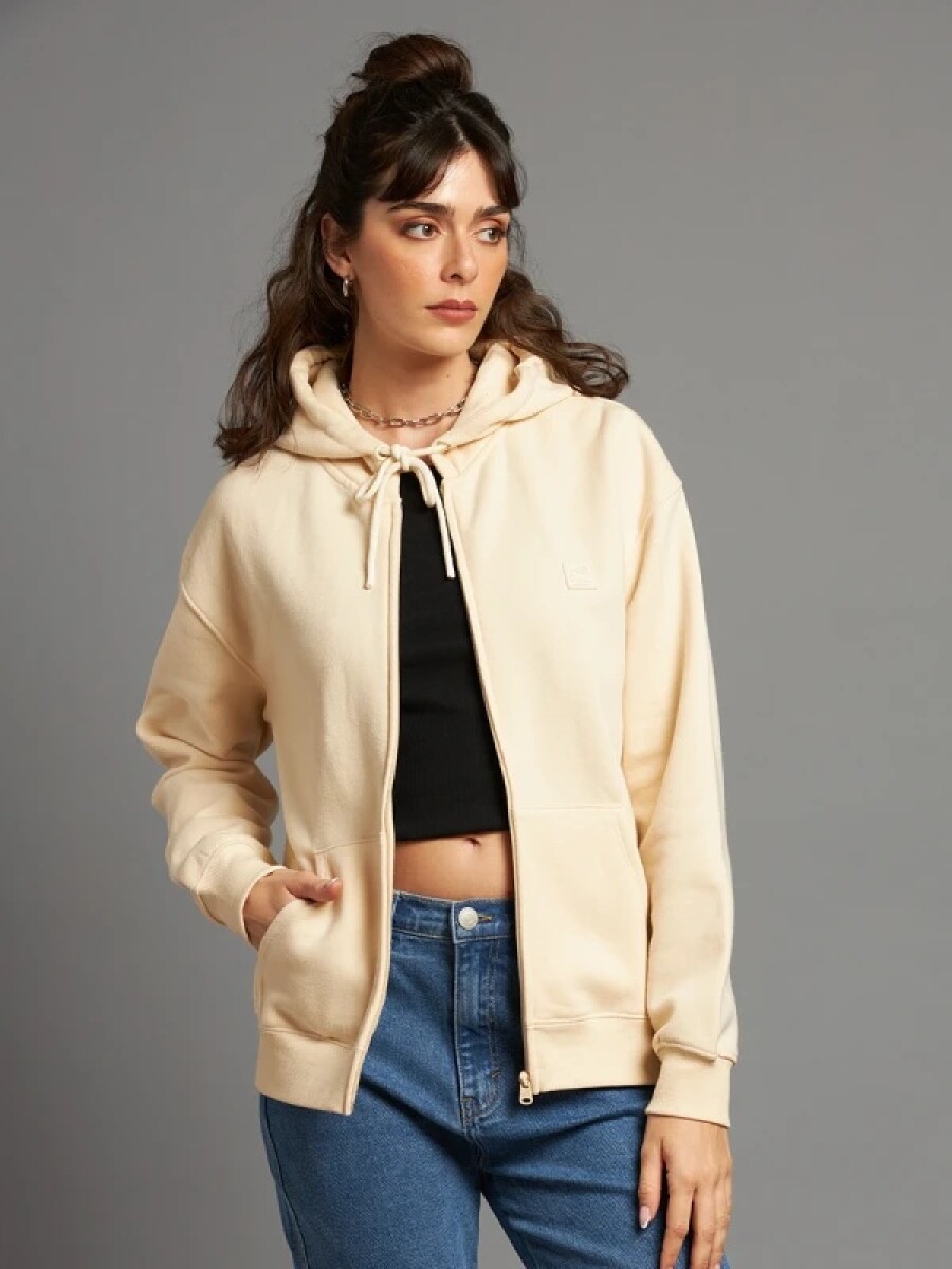 Campera Dama Alg.C/Felpa Rusty - Crudo 