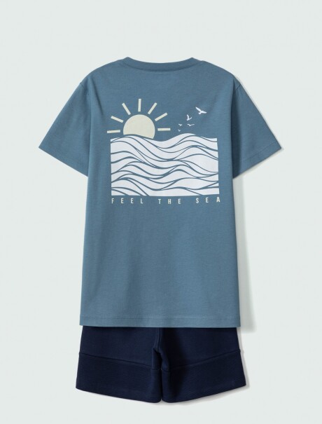 CONJUNTO INFANTIL CON ESTAMPA CELESTE