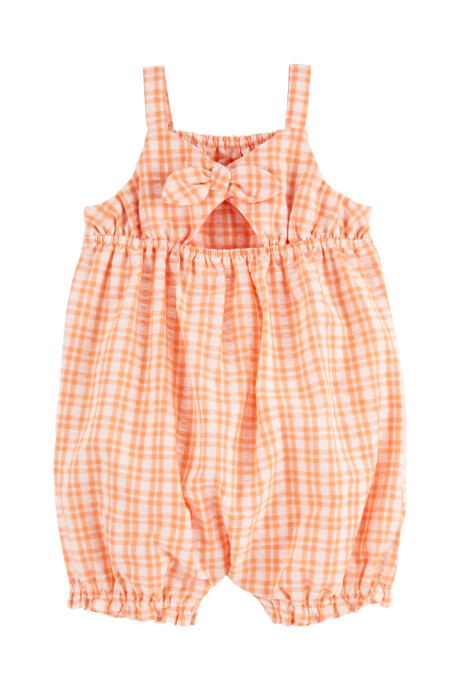 Monito bombachudo de algodón mil rayas, diseño a cuadros Sin color