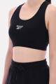 Piper scoop neck small logo bra top Negro
