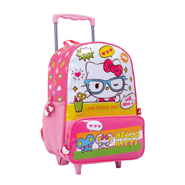 Mochila Hello Kitty Carro Rosado - Blanco